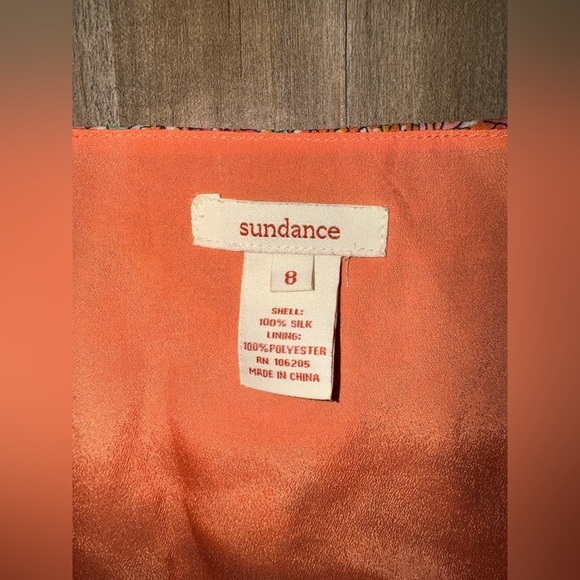 Sundance Silk Paisley Print Dress Size 8 - Picture 2 of 9